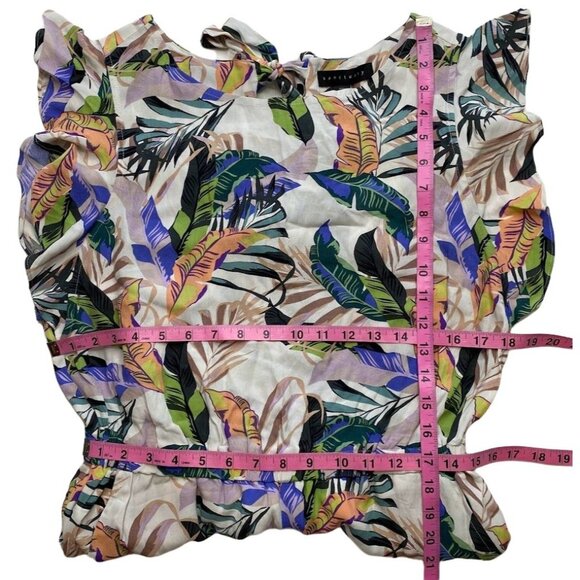 Sanctuary Jumpsuit Womens Tropical Wide‎ Leg Tie Back Short Sleeve sz Large NEW - Picture 6 of 13